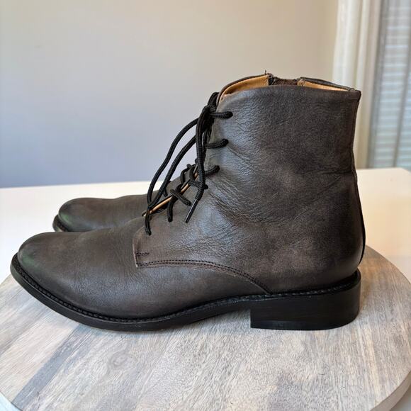 Freebird by Steven Paxton Lace Up Ankle Boots Gray Leather Men’s 11 main image 10